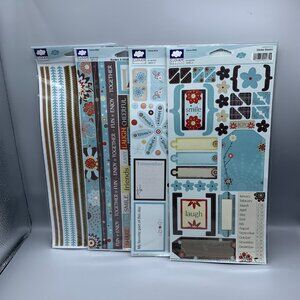NEW Set of 4 Packages of Cloud9 Design Scrapbook Stickers in Cocoa Mint